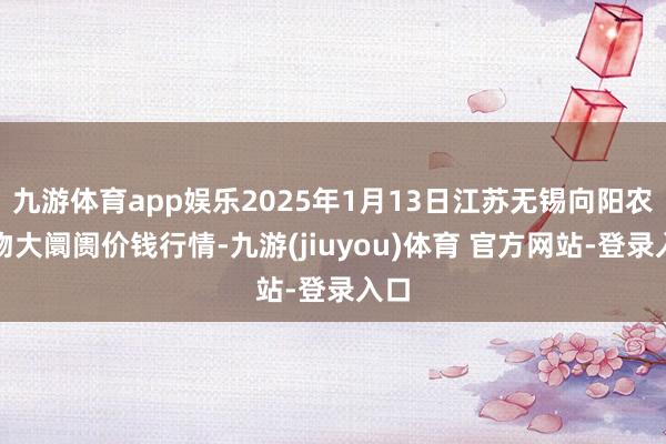 九游体育app娱乐2025年1月13日江苏无锡向阳农产物大阛阓价钱行情-九游(jiuyou)体育 官方网站-登录入口