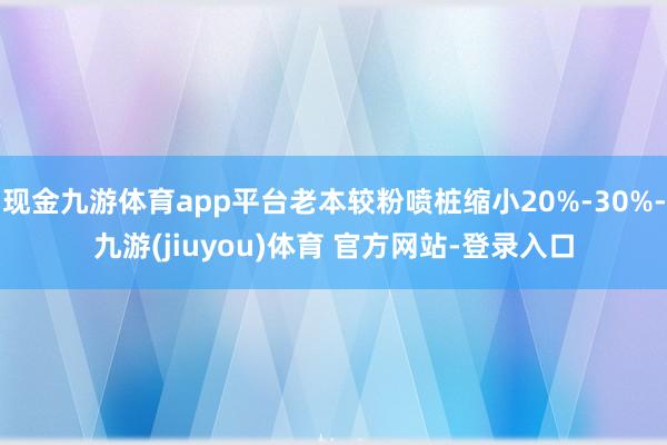 现金九游体育app平台老本较粉喷桩缩小20%-30%-九游(jiuyou)体育 官方网站-登录入口