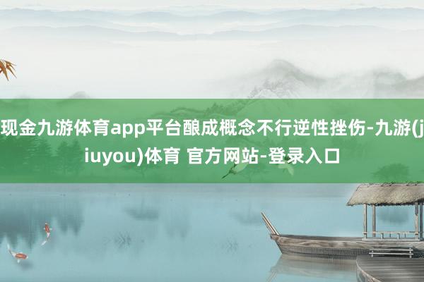现金九游体育app平台酿成概念不行逆性挫伤-九游(jiuyou)体育 官方网站-登录入口