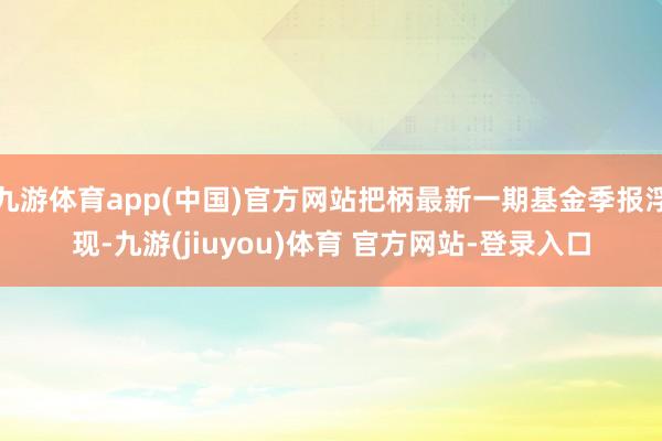 九游体育app(中国)官方网站把柄最新一期基金季报浮现-九游(jiuyou)体育 官方网站-登录入口